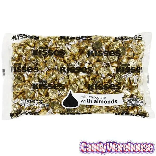 Hershey's Kisses Gold Foiled Milk Chocolate With Almonds Candy: 400-Piece Bag 6 Hershey's Kisses Gold Foiled Milk Chocolate With Almonds Candy: 400-Piece Bag - Image 4
