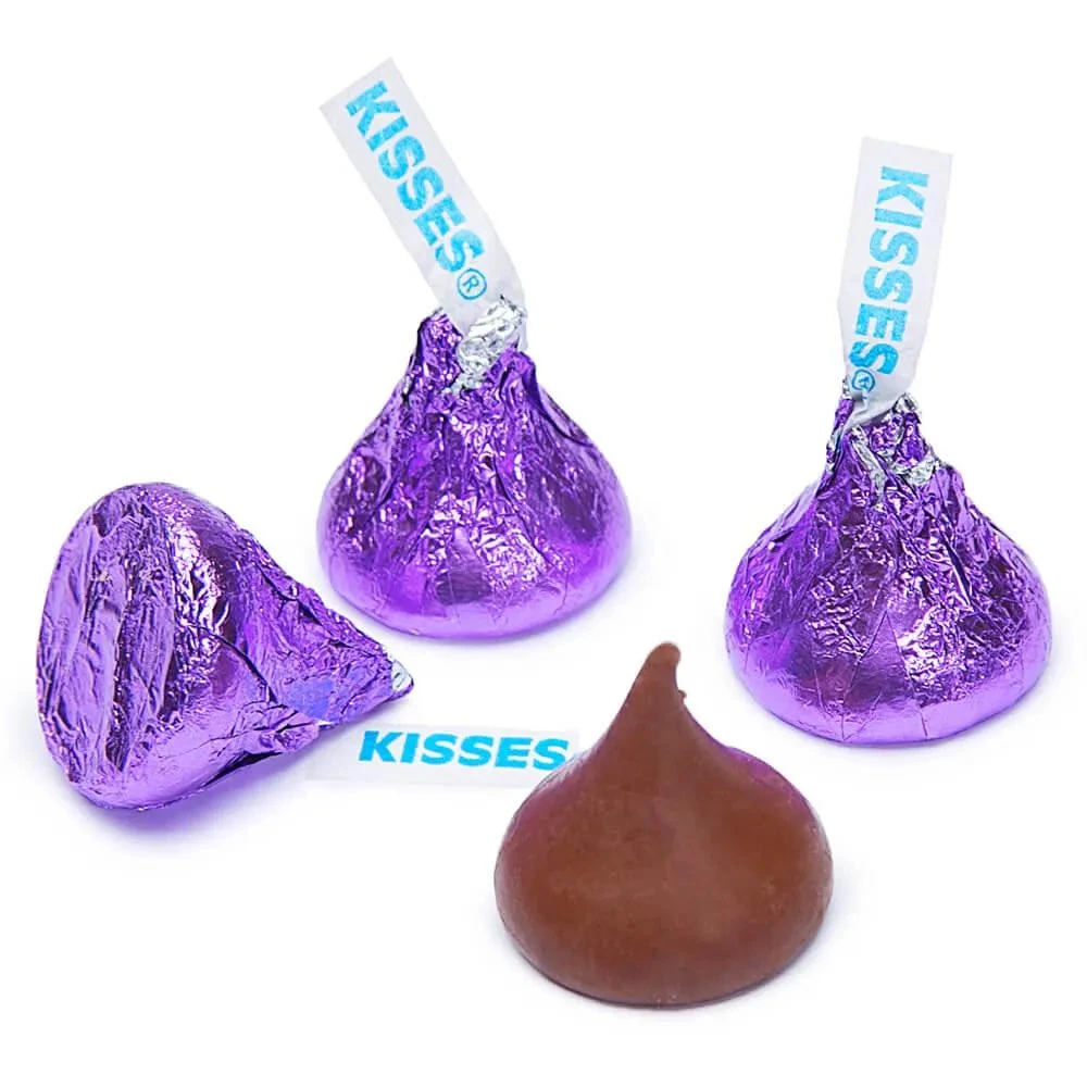 Hershey's Kisses Purple Foiled Milk Chocolate Candy: 400-Piece Bag 3 Hershey's Kisses Purple Foiled Milk Chocolate Candy: 400-Piece Bag