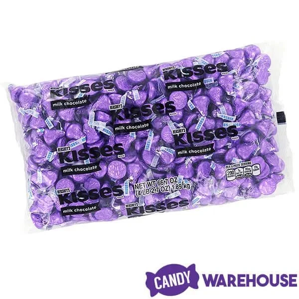 Hershey's Kisses Purple Foiled Milk Chocolate Candy: 400-Piece Bag 6 Hershey's Kisses Purple Foiled Milk Chocolate Candy: 400-Piece Bag - Image 4