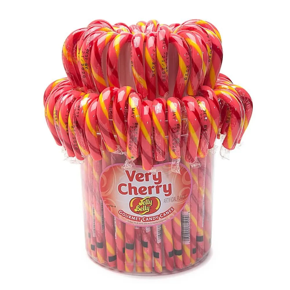 Jelly Belly Candy Canes - Very Cherry: 80-Piece Bucket 3 Jelly Belly Candy Canes - Very Cherry: 80-Piece Bucket