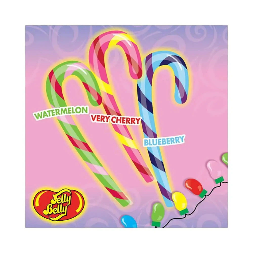 Jelly Belly Candy Canes - Very Cherry, Blueberry, & Watermelon: 12-Piece Box 4 Jelly Belly Candy Canes - Very Cherry, Blueberry, & Watermelon: 12-Piece Box - Image 2