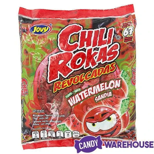 Jovy Chili Rokas Revolcadas Hard Candy - Watermelon: 65-Piece Bag 4 Jovy Chili Rokas Revolcadas Hard Candy - Watermelon: 65-Piece Bag - Image 2
