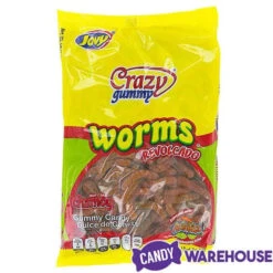 Jovy Crazy Gummy Worms Revolcado Chamoy Candy: 5LB Bag -Candy World Shop jovy crazy gummy worms revolcado chamoy candy 5lb bag candy warehouse 2