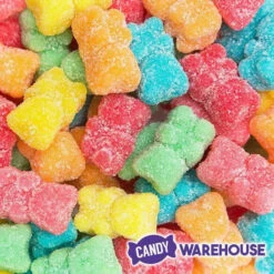 Jovy Neon Sugar Sanded Gummy Bears: 5LB Bag -Candy World Shop jovy neon sugar sanded gummy bears 5lb bag candy warehouse 3