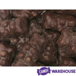 Koppers Dark Chocolate Covered Gummi Bears: 1LB Jar -Candy World Shop koppers dark chocolate covered gummi bears 1lb jar candy warehouse 5