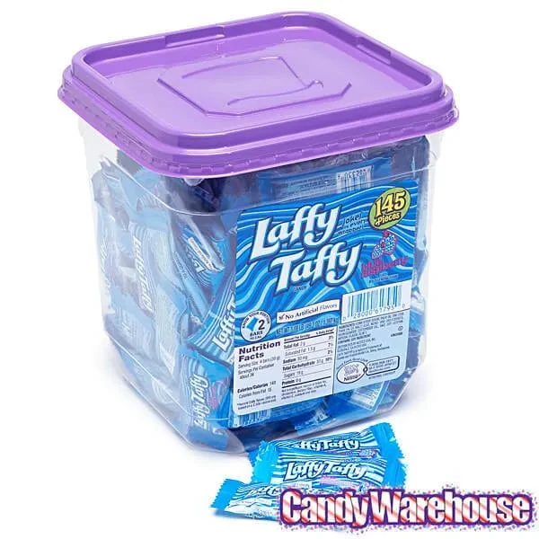 Laffy Taffy Candy - Blue Raspberry: 145-Piece Tub 5 Laffy Taffy Candy - Blue Raspberry: 145-Piece Tub - Image 3