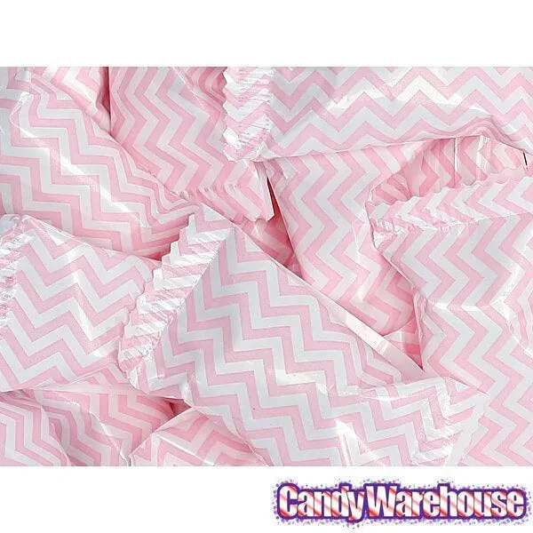 Light Pink Chevron Stripe Wrapped Butter Mint Creams: 300-Piece Case 4 Light Pink Chevron Stripe Wrapped Butter Mint Creams: 300-Piece Case - Image 2
