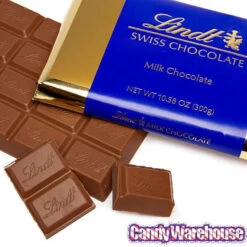Lindt 10.5-Ounce Chocolate Gold Bars - Swiss Milk: 10-Piece Case -Candy World Shop lindt 10 5 ounce chocolate gold bars swiss milk 10 piece case candy warehouse 2