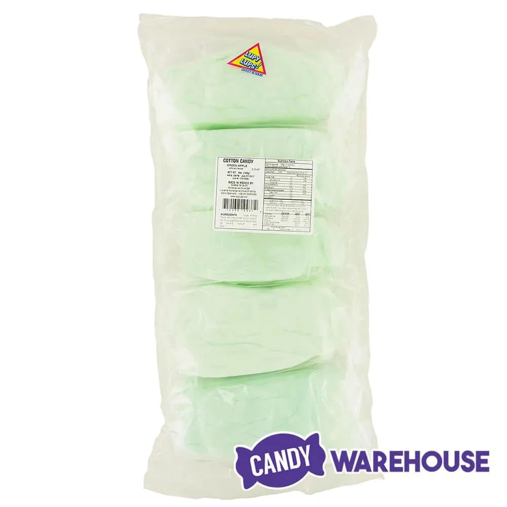 Lupy Lups Green Cotton Candy 0.5-Ounce Packs - Apple: 10-Piece Bag 5 Lupy Lups Green Cotton Candy 0.5-Ounce Packs - Apple: 10-Piece Bag - Image 3