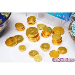 Madelaine Chanukah Gelt Gold Foiled Milk Chocolate Coins: 5LB Bag -Candy World Shop madelaine chanukah gelt gold foiled milk chocolate coins 5lb bag candy warehouse 3