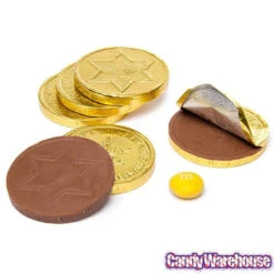 Madelaine Chanukah Gelt Gold Foiled Milk Chocolate Coins: 5LB Bag -Candy World Shop madelaine chanukah gelt gold foiled milk chocolate coins 5lb bag candy warehouse 5