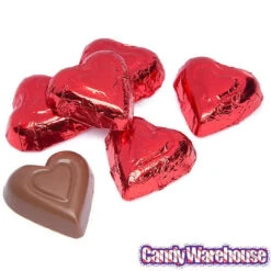 Madelaine Red Foiled Milk Chocolate Hearts: 5LB Box 8 Madelaine Red Foiled Milk Chocolate Hearts: 5LB Box -Candy World Shop madelaine red foiled milk chocolate hearts 5lb box candy warehouse 3