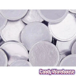 Madelaine Silver Foiled Milk Chocolate Coins - Blank: 5LB Bag -Candy World Shop madelaine silver foiled milk chocolate coins blank 5lb bag candy warehouse 3