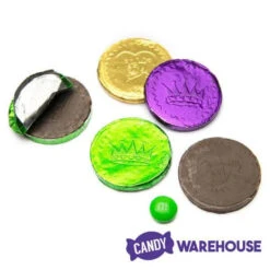 Mardi Gras Chocolate Coins Candy: 60-Piece Bag -Candy World Shop mardi gras chocolate coins candy 60 piece bag candy warehouse 2