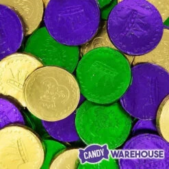 Mardi Gras Chocolate Coins Candy: 60-Piece Bag -Candy World Shop mardi gras chocolate coins candy 60 piece bag candy warehouse 3