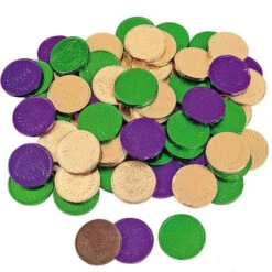 Mardi Gras Chocolate Coins Candy: 60-Piece Bag -Candy World Shop mardi gras chocolate coins candy 60 piece bag candy warehouse 4