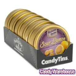 McKeever & Danlee Bon Bons Candy Tins - Sour Lemon: 6-Piece Box -Candy World Shop mckeever and danlee bon bons candy tins sour lemon 6 piece box candy warehouse 3