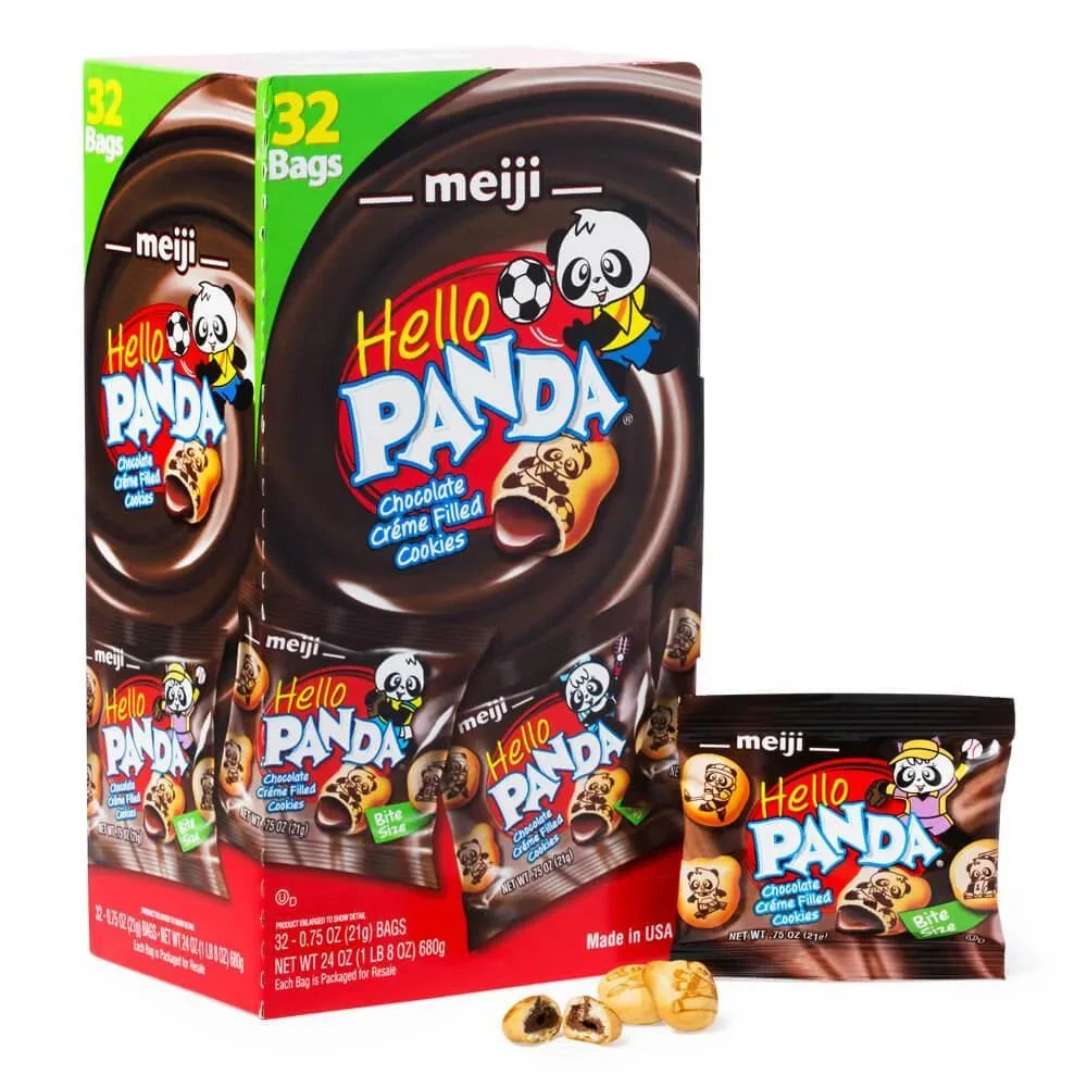Meiji Hello Panda Chocolate Creme Filled Cookies: 32-Piece Box 3 Meiji Hello Panda Chocolate Creme Filled Cookies: 32-Piece Box