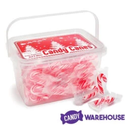 Mini Candy Canes - Red And White: 100-Piece Tub -Candy World Shop mini candy canes red and white 100 piece tub candy warehouse 5