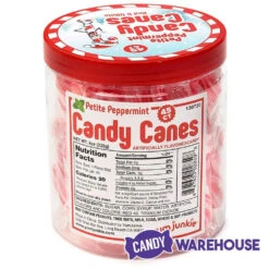 Mini Candy Canes - Red And White: 45-Piece Jar -Candy World Shop mini candy canes red and white 45 piece jar candy warehouse 6