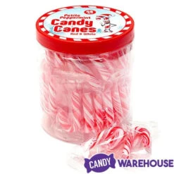 Mini Candy Canes - Red And White: 45-Piece Jar -Candy World Shop mini candy canes red and white 45 piece jar candy warehouse 8