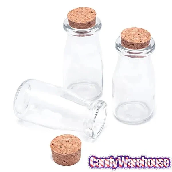 Mini Glass Favor Jars - 3-Ounce Milk Bottle With Cork Stopper: 12-Piece Set 7 Mini Glass Favor Jars - 3-Ounce Milk Bottle With Cork Stopper: 12-Piece Set - Image 5