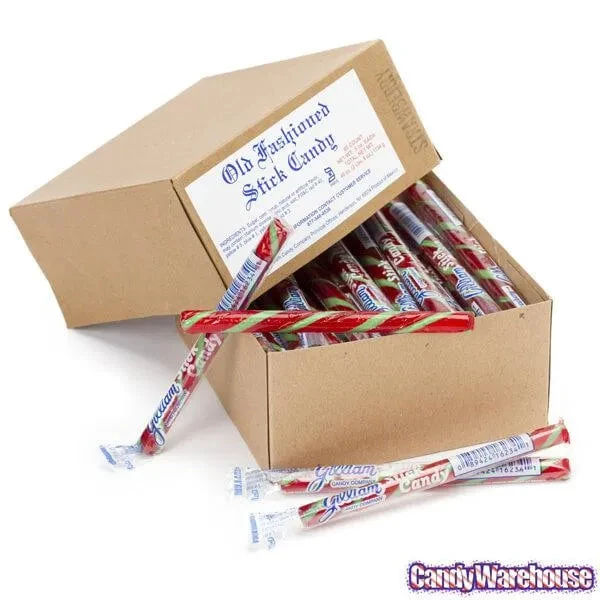 Old Fashioned Hard Candy Sticks - Strawberry: 80-Piece Box 6 Old Fashioned Hard Candy Sticks - Strawberry: 80-Piece Box - Image 4