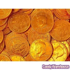 Orange Foiled Milk Chocolate Coins: 1LB Bag -Candy World Shop orange foiled milk chocolate coins 1lb bag candy warehouse 3