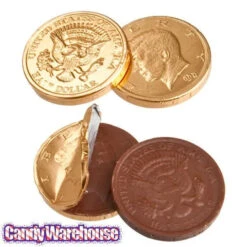 Palmer Foiled Chocolate Half Dollars Candy Coins: 4LB Bag 5 Palmer Foiled Chocolate Half Dollars Candy Coins: 4LB Bag -Candy World Shop palmer foiled chocolate half dollars candy coins 4lb bag candy warehouse 2