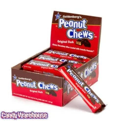 Peanut Chews Candy 2-Ounce Packs - Dark Chocolate: 24-Piece Display -Candy World Shop peanut chews candy 2 ounce packs dark chocolate 24 piece display candy warehouse 2