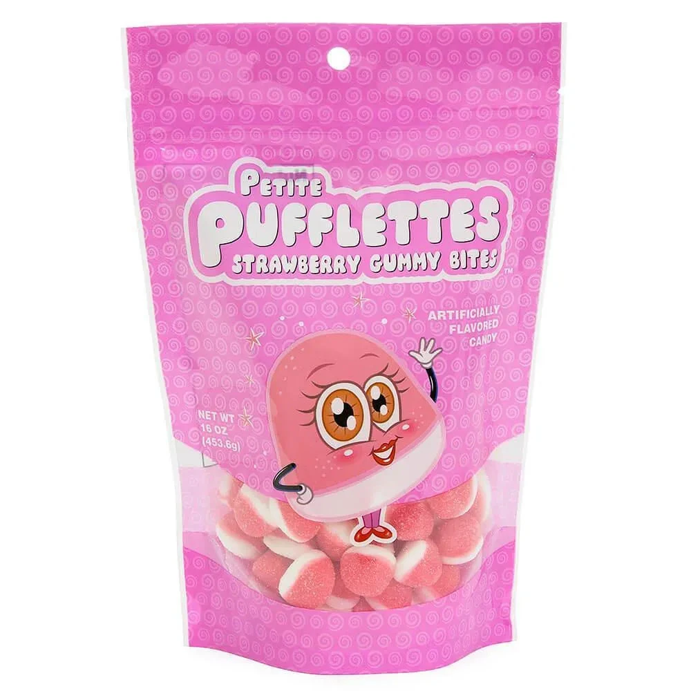 Petite Pufflettes Gummy Bites - Strawberry: 16-Ounce Bag 3 Petite Pufflettes Gummy Bites - Strawberry: 16-Ounce Bag
