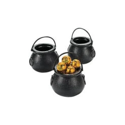 Plastic 2-Inch Black Kettles: 12-Piece Pack -Candy World Shop plastic 2 inch black kettles 12 piece pack candy warehouse 3