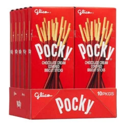Pocky - Chocolate Cream Covered Biscuit Sticks Packs: 10-Piece Box -Candy World Shop pocky chocolate cream covered biscuit sticks packs 10 piece box candy warehouse 4