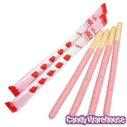 Pocky - Giant Strawberry Cream Covered Biscuit Sticks Packs: 15-Piece Box -Candy World Shop pocky giant strawberry cream covered biscuit sticks packs 15 piece box candy warehouse 3