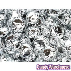 Primrose Metallic Foiled Hard Candy Buttons - Silver: 5LB Bag -Candy World Shop primrose metallic foiled hard candy buttons silver 5lb bag candy warehouse 3