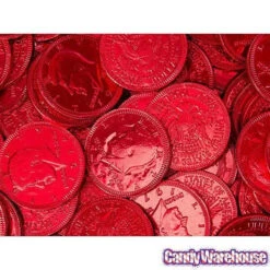 Red Foiled Milk Chocolate Coins: 1LB Bag 7 Red Foiled Milk Chocolate Coins: 1LB Bag -Candy World Shop red foiled milk chocolate coins 1lb bag candy warehouse 3