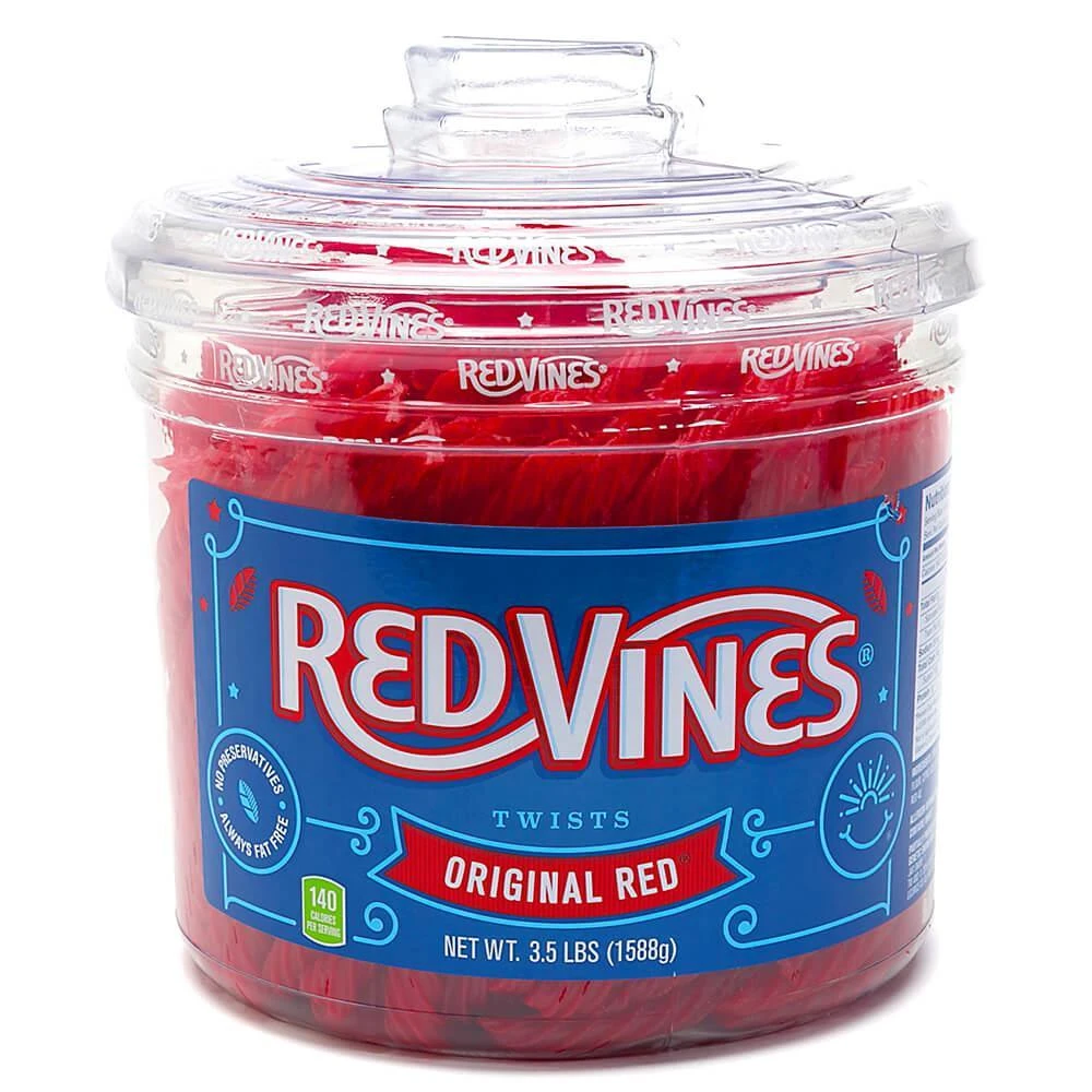 Red Vines Licorice Twists Candy: 3.5LB Tub 3 Red Vines Licorice Twists Candy: 3.5LB Tub