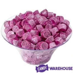 Reese's Peanut Butter Cups Miniatures - Pink: 200-Piece Bag -Candy World Shop reese s peanut butter cups miniatures pink 200 piece bag candy warehouse 3