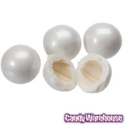 Shimmer Pearl White 1-Inch Gumballs: 2LB Bag -Candy World Shop shimmer pearl white 1 inch gumballs 2lb bag candy warehouse 4