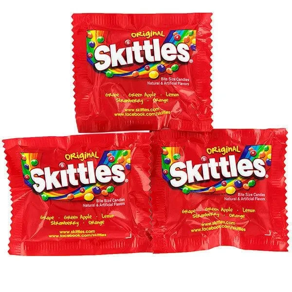 Skittles Candy Fun Size Packs - Original: 20-Piece Bag 3 Skittles Candy Fun Size Packs - Original: 20-Piece Bag