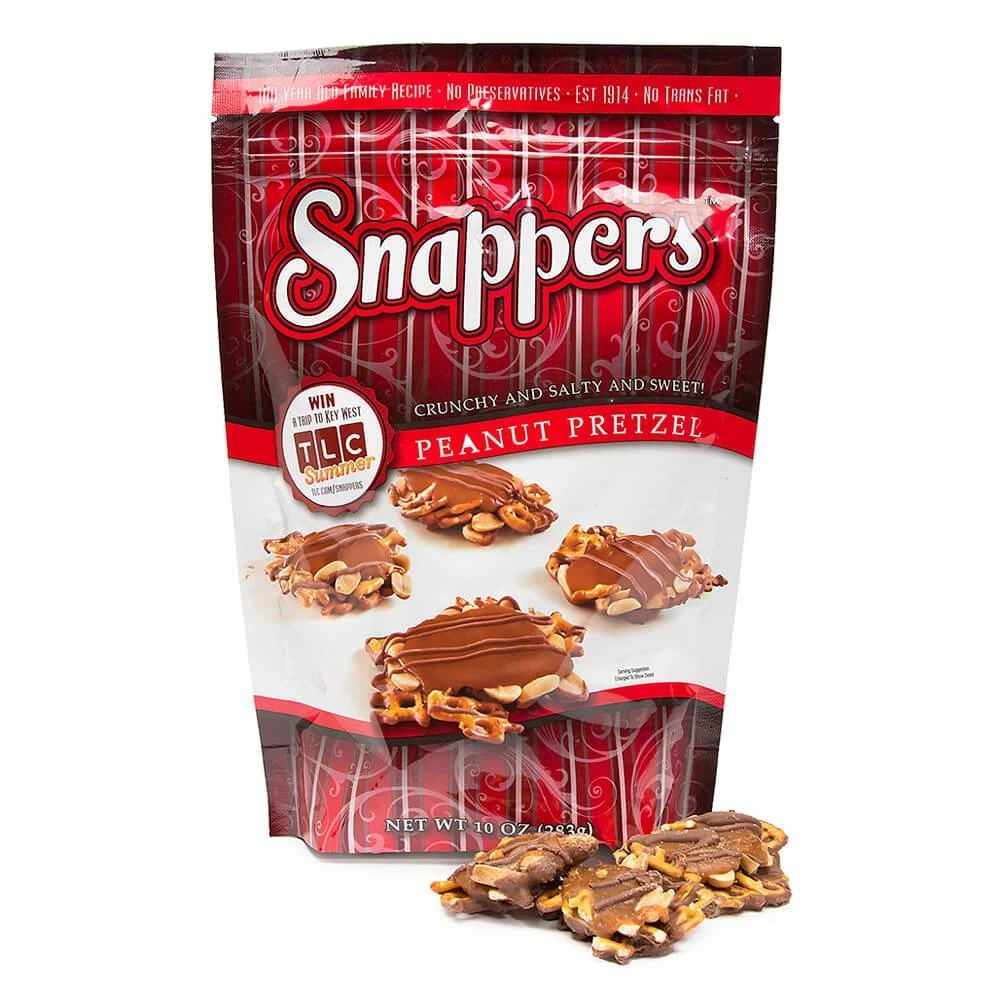 Snappers Milk Chocolate Peanut Pretzel: 10-Ounce Bag 3 Snappers Milk Chocolate Peanut Pretzel: 10-Ounce Bag