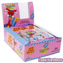 Sour Power Straws Cotton Candy Packs: 24-Piece Box -Candy World Shop sour power straws cotton candy packs 24 piece box candy warehouse 3