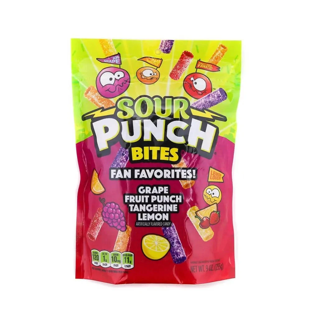Sour Punch Bites Candy - Fan Favorites: 9-Ounce Bag 3 Sour Punch Bites Candy - Fan Favorites: 9-Ounce Bag