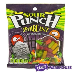Sour Punch Zombeanz Gummy Candy: 2LB Box -Candy World Shop sour punch zombeanz gummy candy 2lb box candy warehouse 3