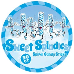 Sweet Spindles Mini Hard Candy Sticks - Blueberry: 50-Piece Jar -Candy World Shop sweet spindles mini hard candy sticks blueberry 50 piece jar candy warehouse 4