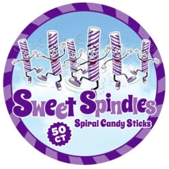 Sweet Spindles Mini Hard Candy Sticks - Grape: 50-Piece Jar -Candy World Shop sweet spindles mini hard candy sticks grape 50 piece jar candy warehouse 4