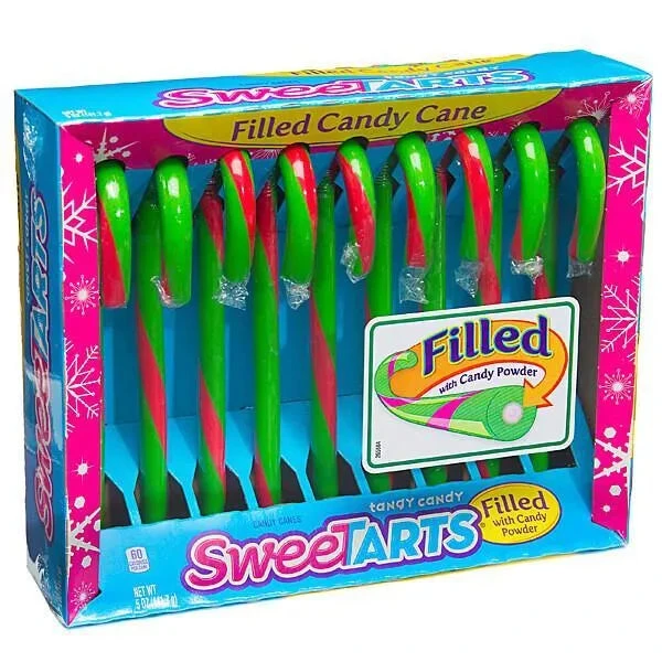 SweeTarts Filled Candy Canes: 12-Piece Box 3 SweeTarts Filled Candy Canes: 12-Piece Box