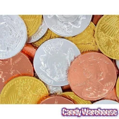 Thompson Foiled Extra Large Milk Chocolate Coins: 72-Piece Tub -Candy World Shop thompson foiled extra large milk chocolate coins 72 piece tub candy warehouse 3