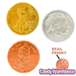 Thompson Foiled Extra Large Milk Chocolate Coins: 72-Piece Tub -Candy World Shop thompson foiled extra large milk chocolate coins 72 piece tub candy warehouse 4