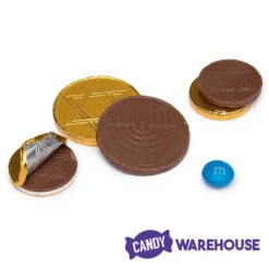 Thompson Hanukkah Gelt Gold Foiled Milk Chocolate Coins 1-Ounce Mesh Bags: 30-Piece Tub 9 Thompson Hanukkah Gelt Gold Foiled Milk Chocolate Coins 1-Ounce Mesh Bags: 30-Piece Tub -Candy World Shop thompson hanukkah gelt gold foiled milk chocolate coins 1 ounce mesh bags 30 piece tub candy warehouse 3
